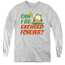 Garfield Excused Forever - Youth Long Sleeve T-Shirt Youth Long Sleeve T-Shirt Garfield   
