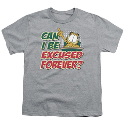 Garfield Excused Forever - Youth T-Shirt (Ages 8-12) Youth T-Shirt (Ages 8-12) Garfield   
