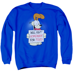 Garfield Will Eat Homework - Men's Crewneck Sweatshirt Men's Crewneck Sweatshirt Garfield   