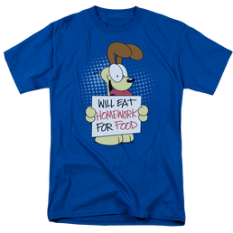 Garfield Will Eat Homework - Men's Regular Fit T-Shirt Men's Regular Fit T-Shirt Garfield   
