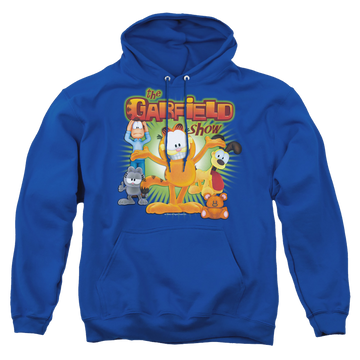 Royal pullover hoodie with The Garfield Show graphic