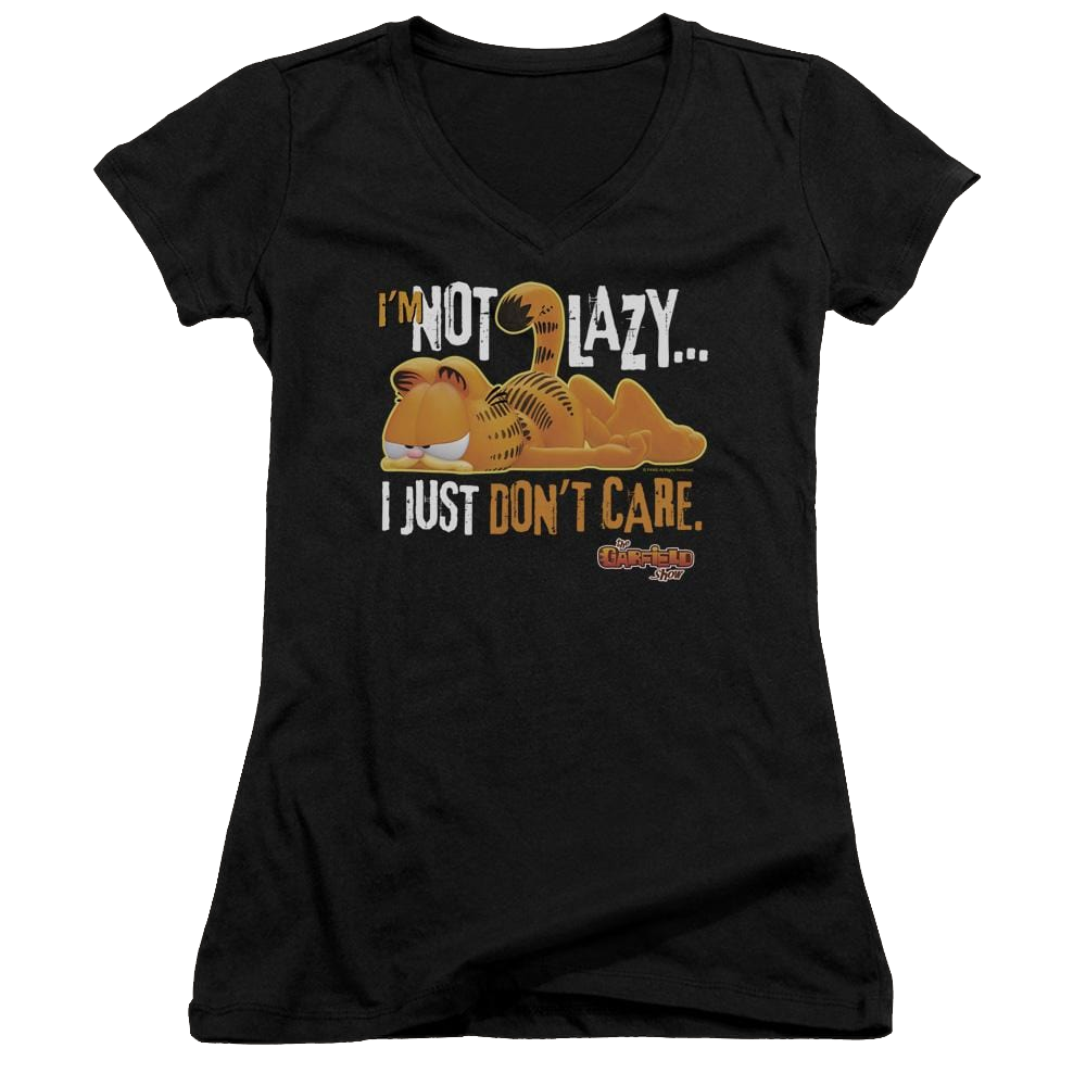 Garfield Not Lazy - Juniors V-Neck T-Shirt Juniors V-Neck T-Shirt Garfield   