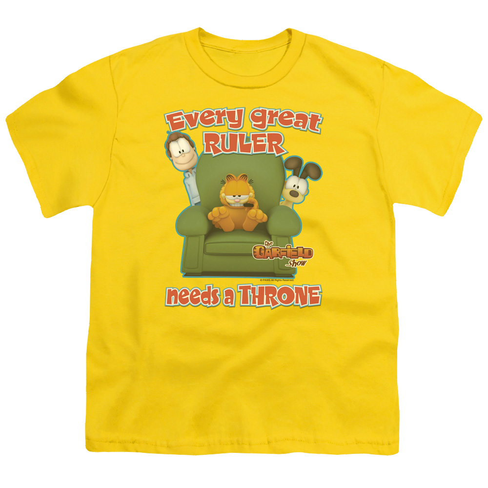 Garfield Throne - Kid's T-Shirt Kid's T-Shirt (Ages 4-7) Garfield   