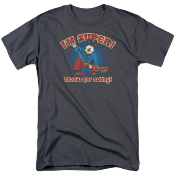 Charcoal men's regular fit t-shirt with Garfield Super graphic