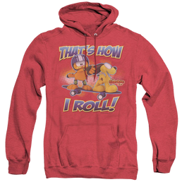 Garfield How I Roll - Heather Pullover Hoodie Heather Pullover Hoodie Garfield   