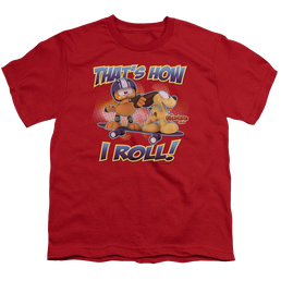 Garfield How I Roll - Youth T-Shirt (Ages 8-12) Youth T-Shirt (Ages 8-12) Garfield   