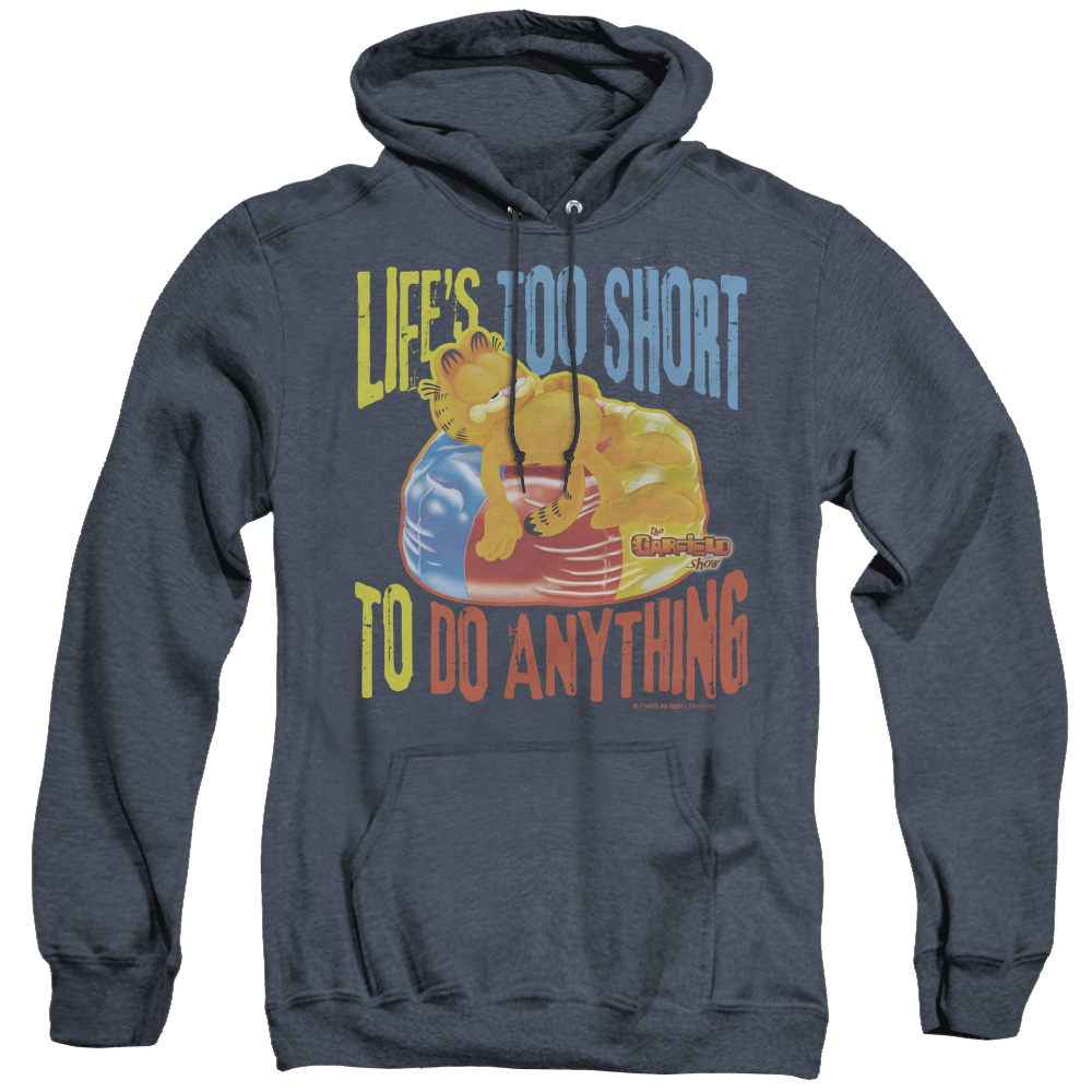 Garfield Too Short - Heather Pullover Hoodie Heather Pullover Hoodie Garfield   