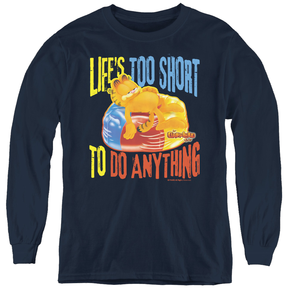 Garfield Too Short - Youth Long Sleeve T-Shirt Youth Long Sleeve T-Shirt Garfield   
