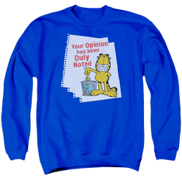 Garfield Duly Noted - Men's Crewneck Sweatshirt Men's Crewneck Sweatshirt Garfield   
