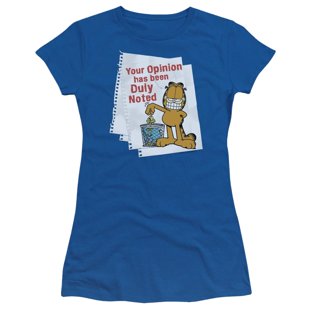 Garfield Duly Noted - Juniors T-Shirt Juniors T-Shirt Garfield   