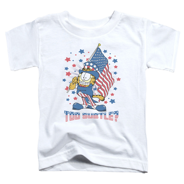 White toddler t-shirt with Garfield Subtle graphic