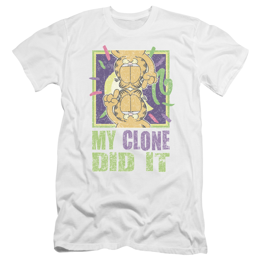 Garfield My Clone Did It - Men's Premium Slim Fit T-Shirt Men's Premium Slim Fit T-Shirt Garfield   
