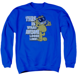 Garfield Awesome - Men's Crewneck Sweatshirt Men's Crewneck Sweatshirt Garfield   