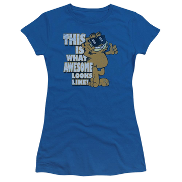 Royal juniors t-shirt with Garfield Awesome graphic
