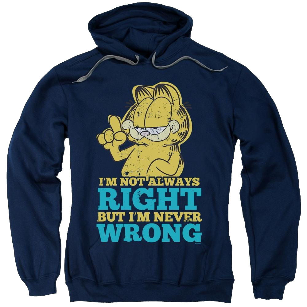 Garfield Never Wrong - Pullover Hoodie Pullover Hoodie Garfield   