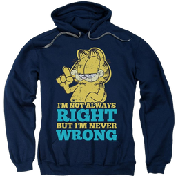 Garfield Never Wrong - Pullover Hoodie Pullover Hoodie Garfield   