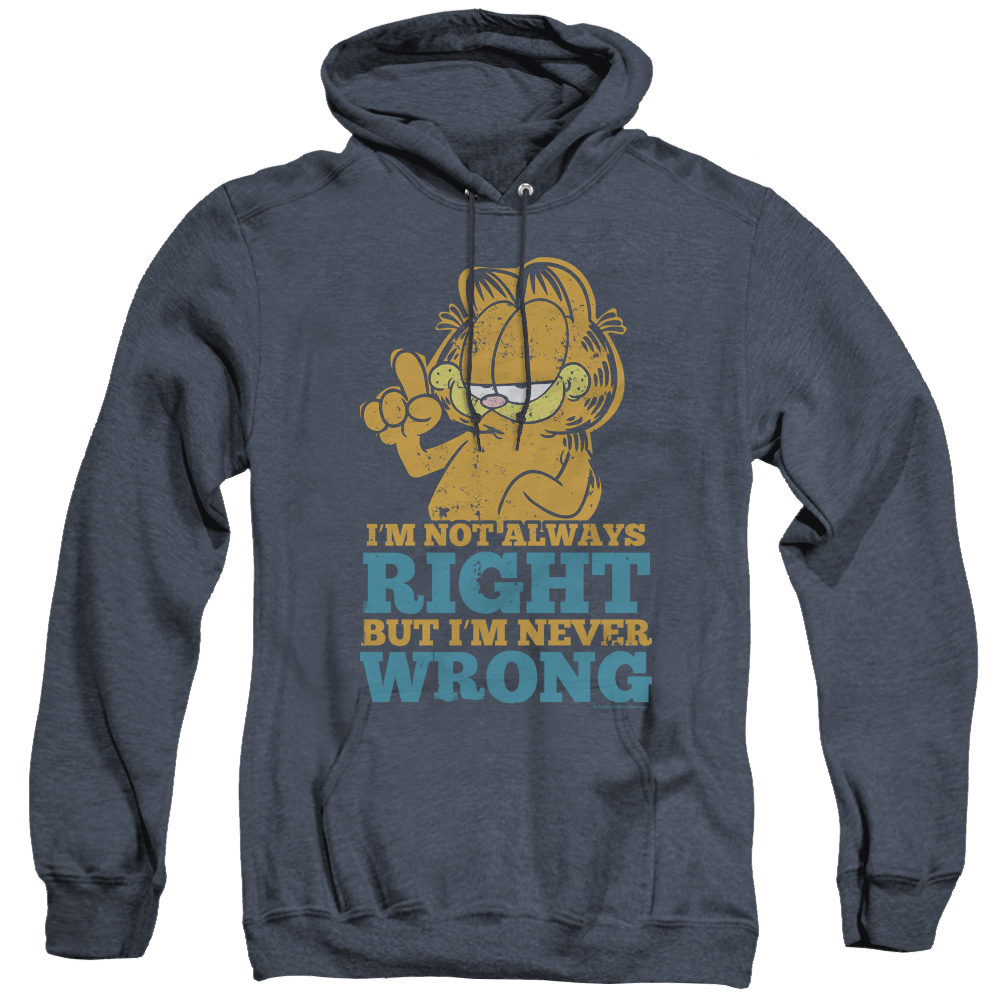 Garfield Never Wrong - Heather Pullover Hoodie Heather Pullover Hoodie Garfield   