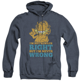 Garfield Never Wrong - Heather Pullover Hoodie Heather Pullover Hoodie Garfield   