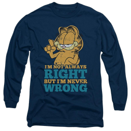 Garfield Never Wrong - Men's Long Sleeve T-Shirt Men's Long Sleeve T-Shirt Garfield   