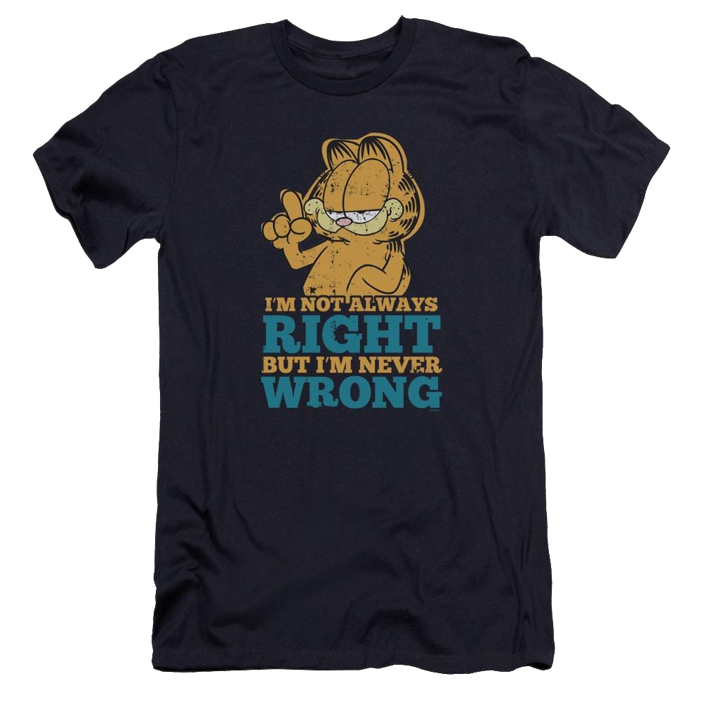 Garfield Never Wrong - Men's Premium Slim Fit T-Shirt Men's Premium Slim Fit T-Shirt Garfield   