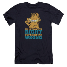 Garfield Never Wrong - Men's Premium Slim Fit T-Shirt Men's Premium Slim Fit T-Shirt Garfield   