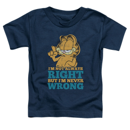 Garfield Never Wrong - Toddler T-Shirt Toddler T-Shirt Garfield   
