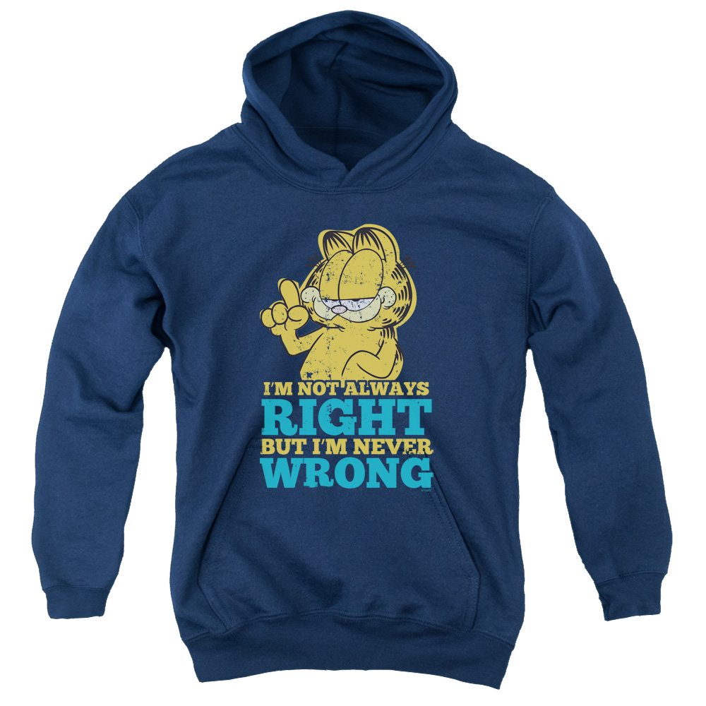 Garfield Never Wrong - Youth Hoodie (Ages 8-12) Youth Hoodie (Ages 8-12) Garfield   