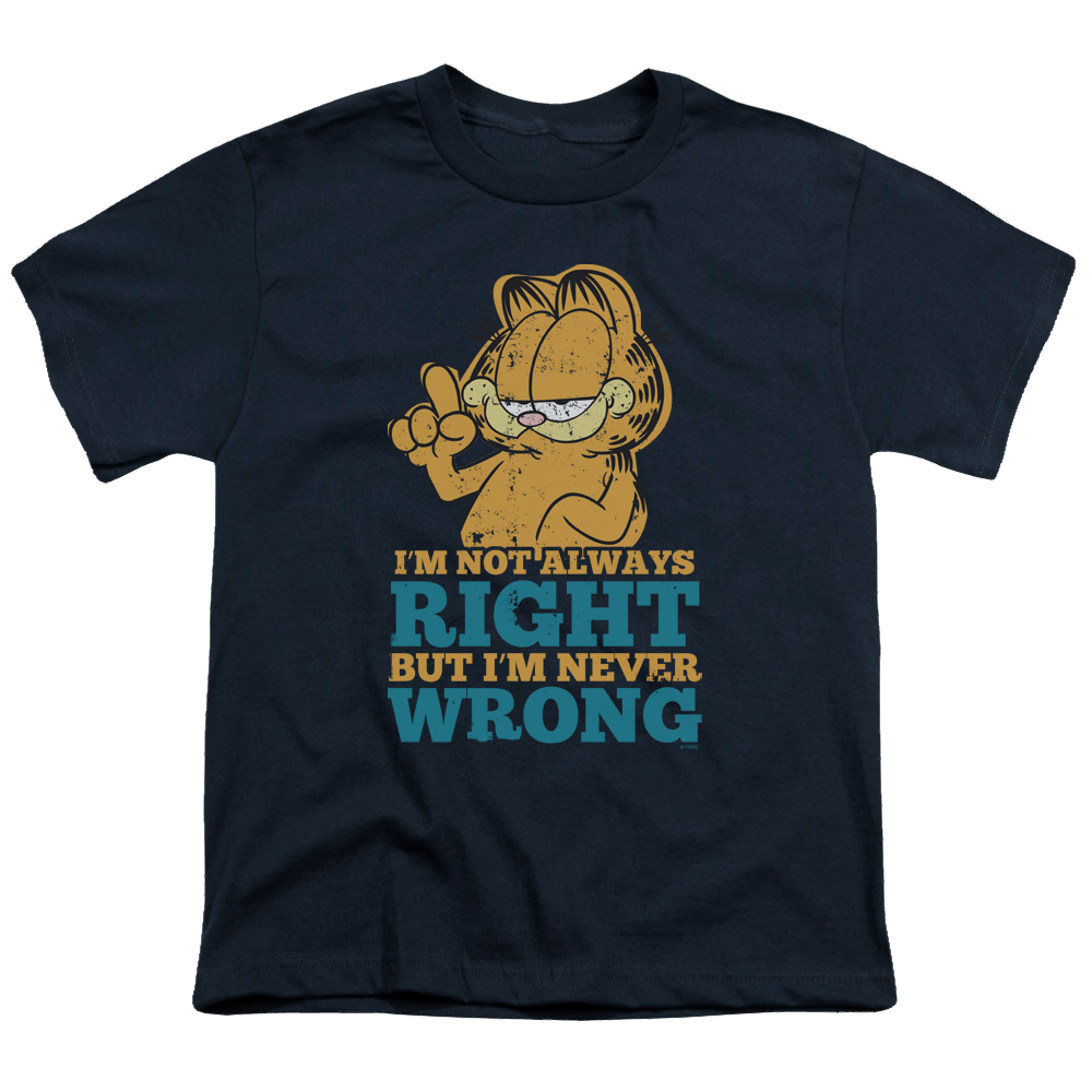Garfield Never Wrong - Youth T-Shirt (Ages 8-12) Youth T-Shirt (Ages 8-12) Garfield   