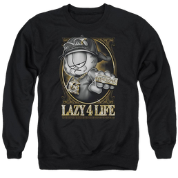 Garfield Lazy 4 Life - Men's Crewneck Sweatshirt Men's Crewneck Sweatshirt Garfield   