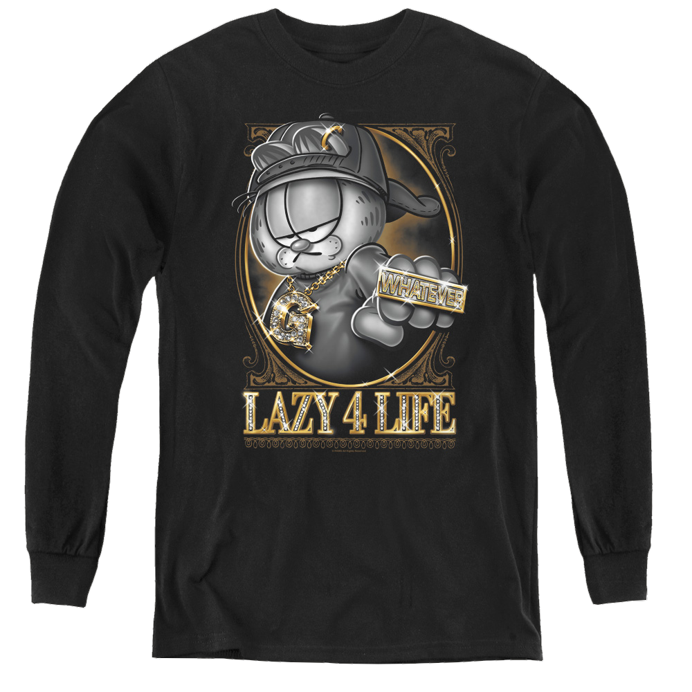 Garfield Lazy 4 Life - Youth Long Sleeve T-Shirt Youth Long Sleeve T-Shirt Garfield   