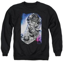 Garfield Dj Lazy - Men's Crewneck Sweatshirt Men's Crewneck Sweatshirt Garfield   