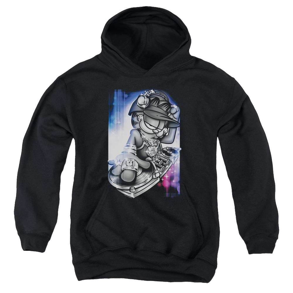 Garfield Dj Lazy - Youth Hoodie (Ages 8-12) Youth Hoodie (Ages 8-12) Garfield   