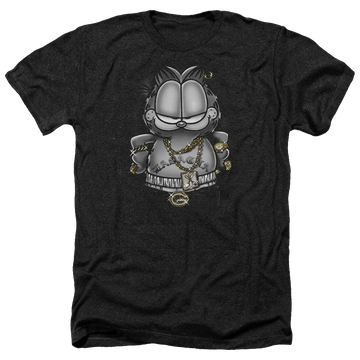 Charcoal men's heather t-shirt with Garfield Lasagna For Life graphic