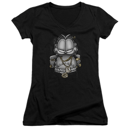 Garfield Lasagna For Life - Juniors V-Neck T-Shirt Juniors V-Neck T-Shirt Garfield   