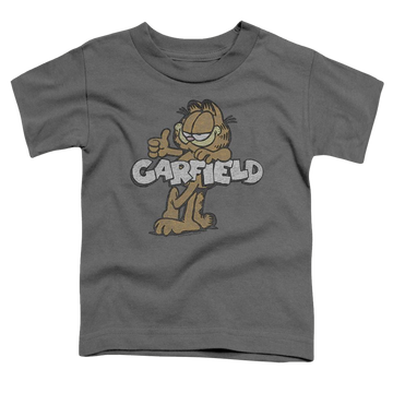 Charcoal toddler t-shirt with Garfield Retro Garf graphic