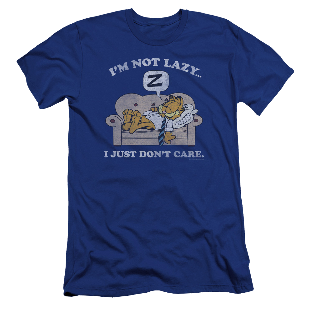 Garfield Not Lazy - Men's Premium Slim Fit T-Shirt Men's Premium Slim Fit T-Shirt Garfield   