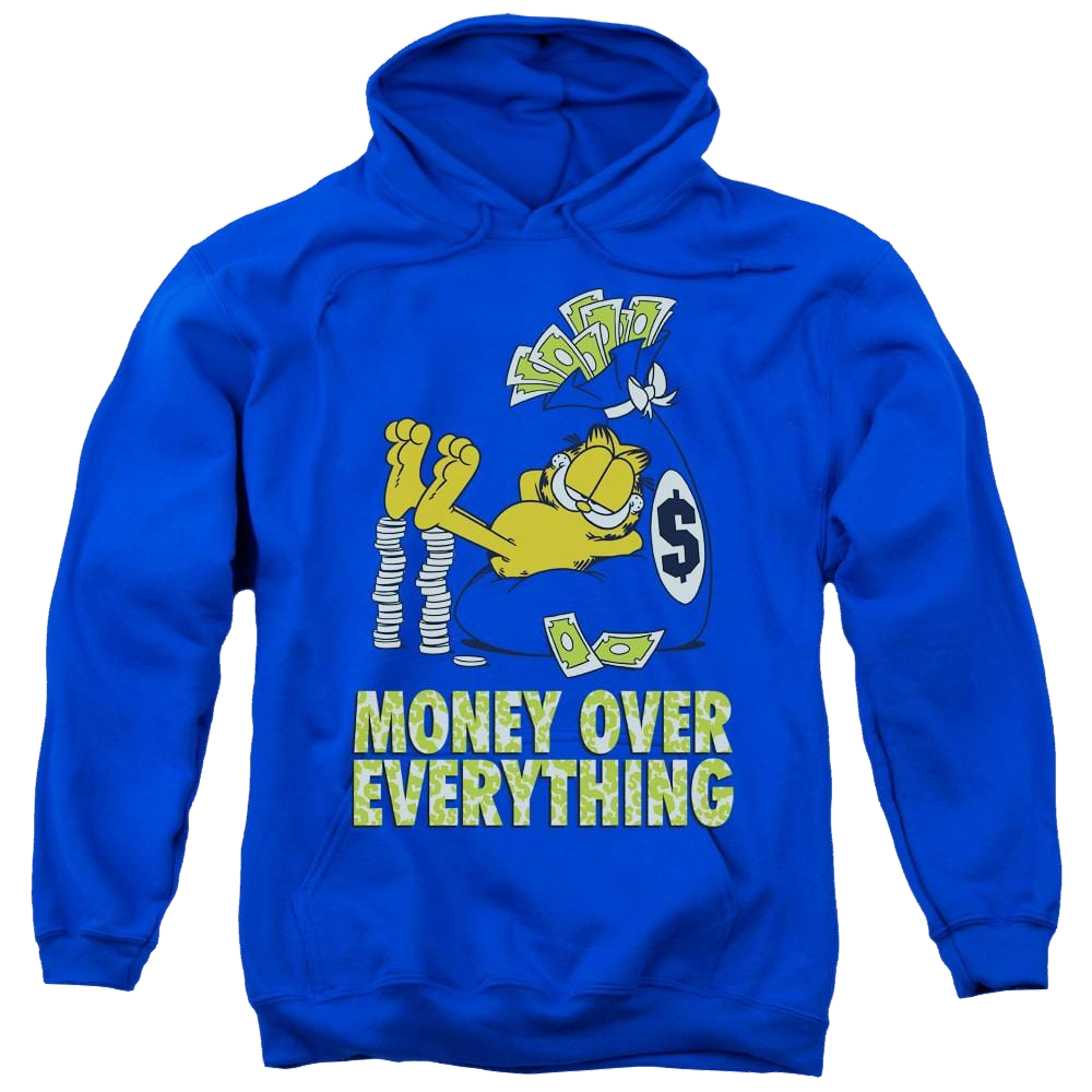 Garfield Money Is Everything - Pullover Hoodie Pullover Hoodie Garfield   