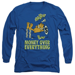 Garfield Money Is Everything - Men's Long Sleeve T-Shirt Men's Long Sleeve T-Shirt Garfield   