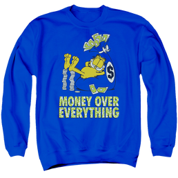 Garfield Money Is Everything - Men's Crewneck Sweatshirt Men's Crewneck Sweatshirt Garfield   