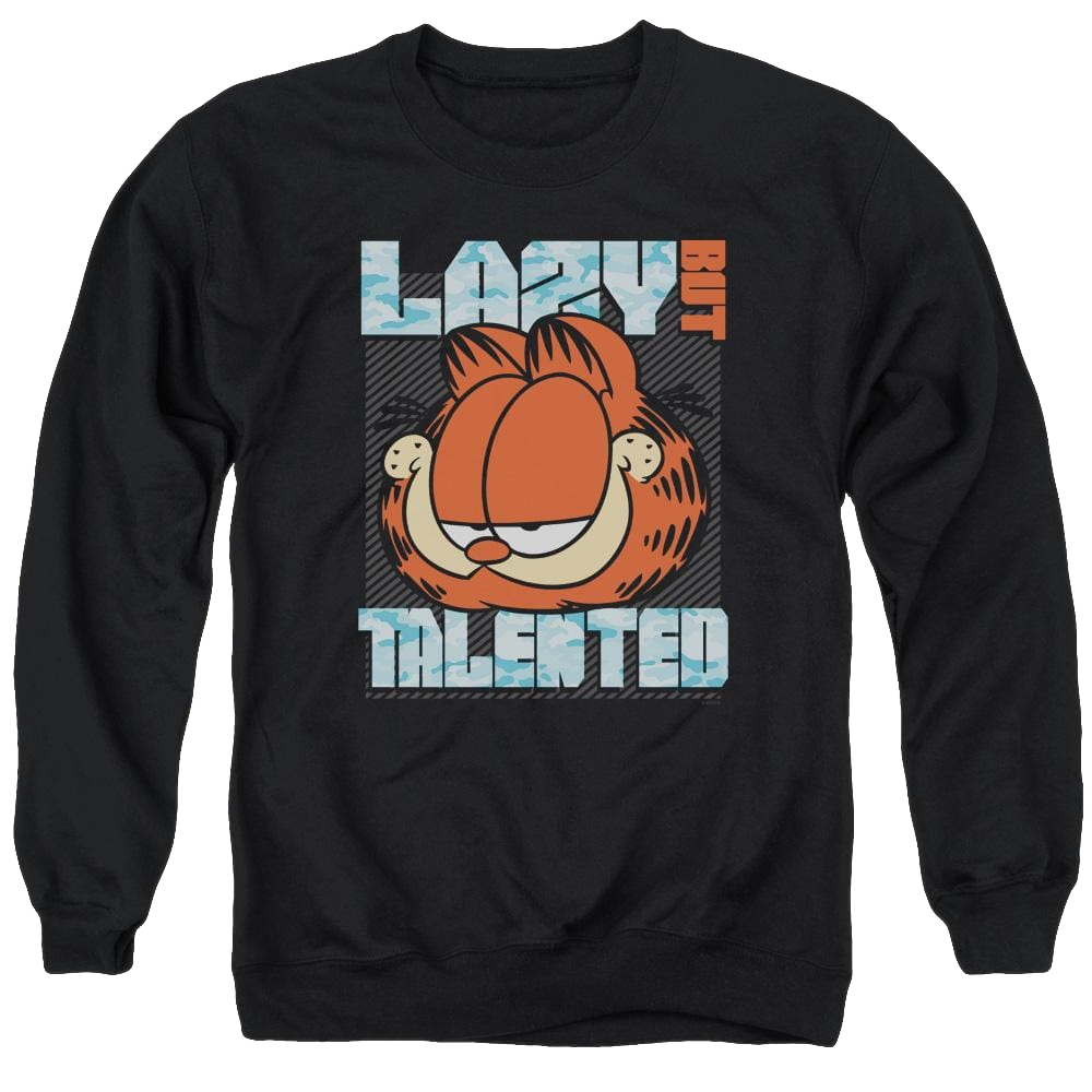 Garfield Lazy But Talented - Men's Crewneck Sweatshirt Men's Crewneck Sweatshirt Garfield   