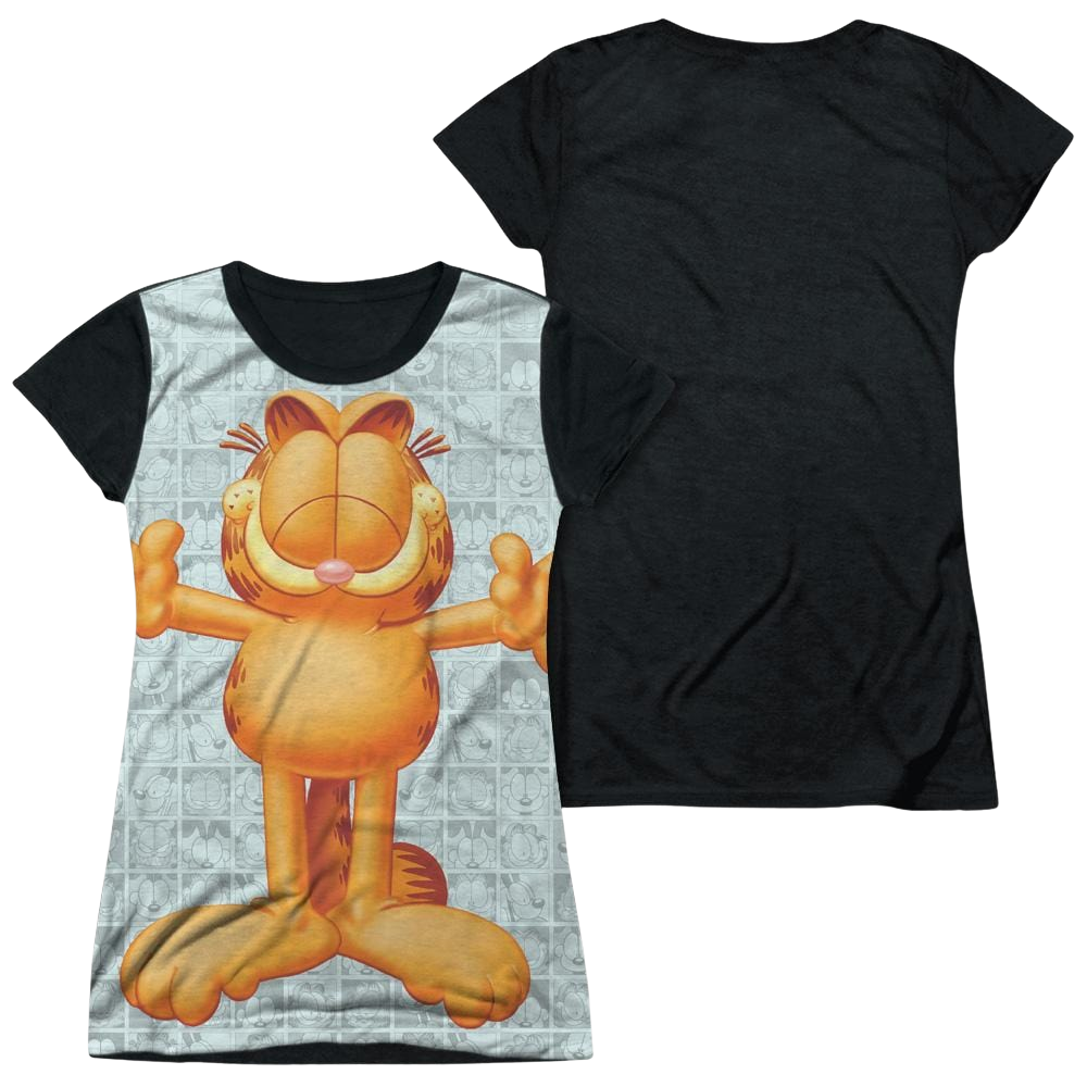 Garfield Free Hugs - Juniors Black Back T-Shirt Juniors Black Back T-Shirt Garfield   
