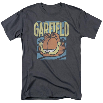 Charcoal men's regular fit t-shirt with Rad Garfield graphic