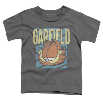 Charcoal toddler t-shirt with Rad Garfield graphic