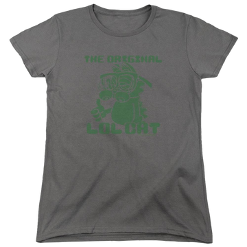 Charcoal women's t-shirt with Garfield Og Lol graphic
