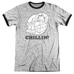 Garfield Chillin - Men's Ringer T-Shirt Men's Ringer T-Shirt Garfield   