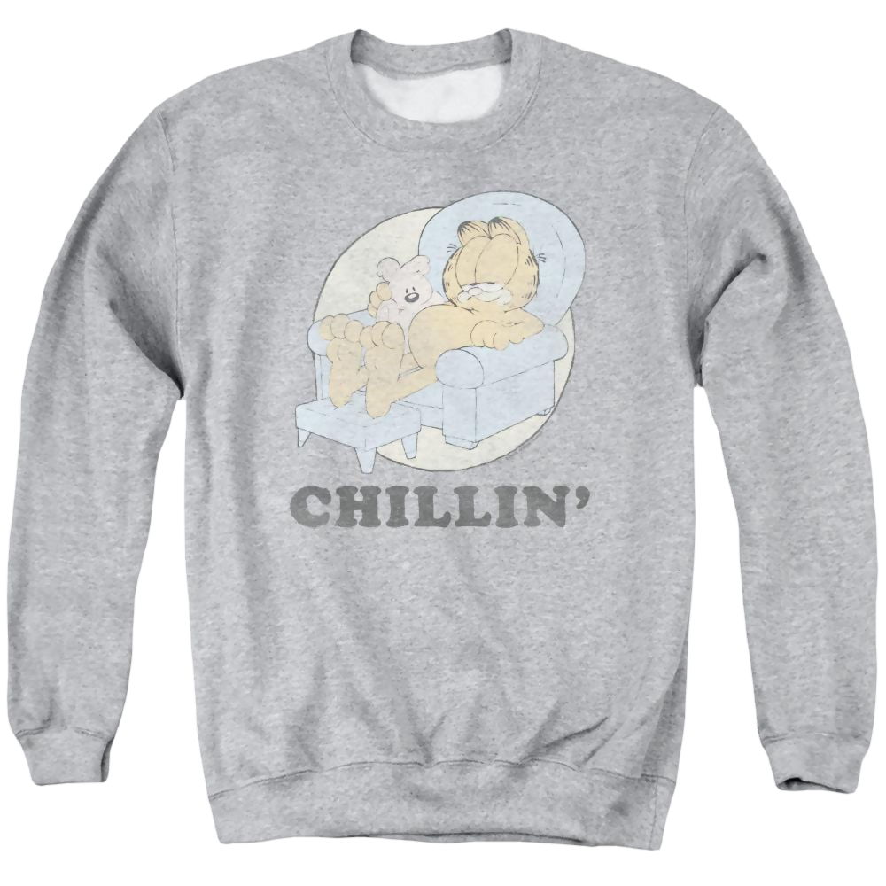 Garfield Chillin - Men's Crewneck Sweatshirt Men's Crewneck Sweatshirt Garfield   