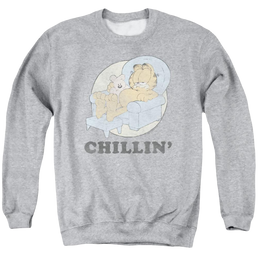Garfield Chillin - Men's Crewneck Sweatshirt Men's Crewneck Sweatshirt Garfield   