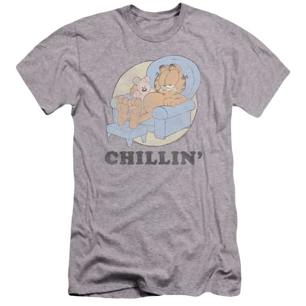Garfield Chillin - Men's Premium Slim Fit T-Shirt Men's Premium Slim Fit T-Shirt Garfield   