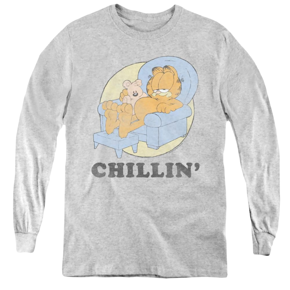 Garfield Chillin - Youth Long Sleeve T-Shirt Youth Long Sleeve T-Shirt Garfield   