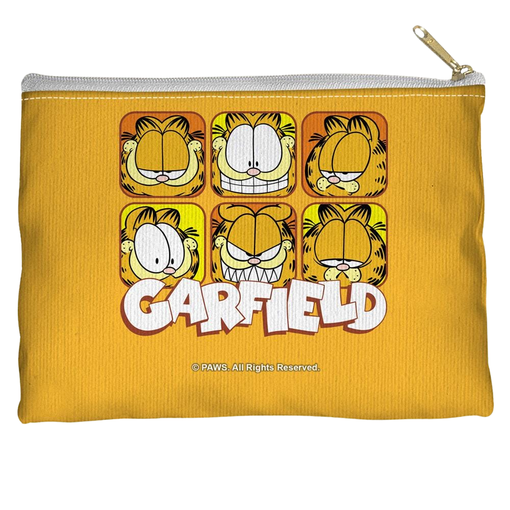 Garfield Faces - Straight Bottom Accessory Pouch Straight Bottom Accessory Pouches Garfield   